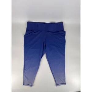 Livi Blue Ombre Womens Plus Size Leggings (B18#10)